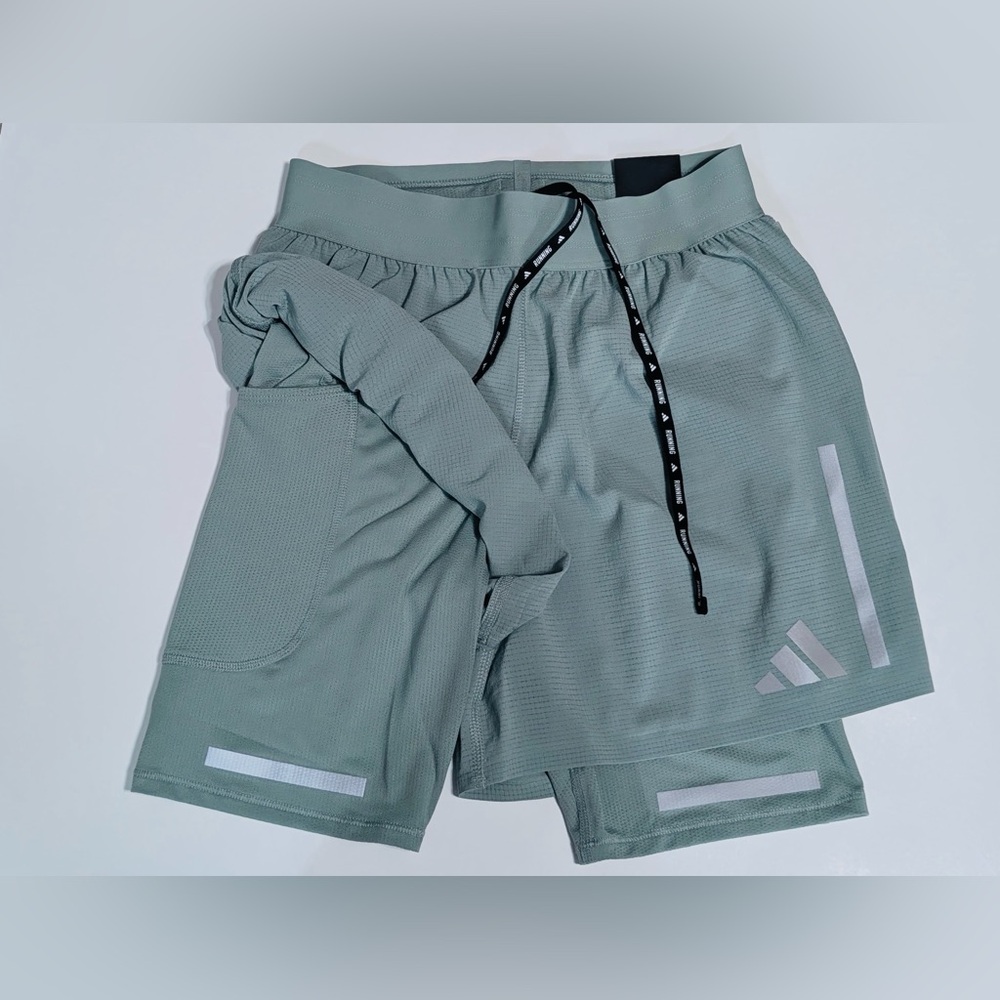 Adidas Ultimate Running Reflective 2-In-1 Shorts JC7336 internal short liner